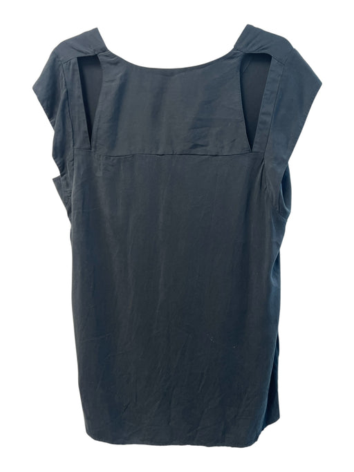 Maeve Size L Black Modal Sleeveless solid color V Neck Cut out detail Dress Black / L