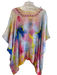 Blink Size One Size Multi Linen V Neck Abstract Print Short Sleeve Tunic Top Multi / One Size