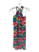 Elan Size One Size Multi Rayon Halter Neck Striped Maxi Dress Multi / One Size