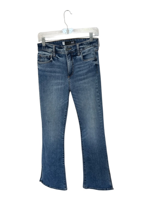 KUT Size 2 Med Dark Wash Cotton Blend High Waist Flare Jeans Med Dark Wash / 2