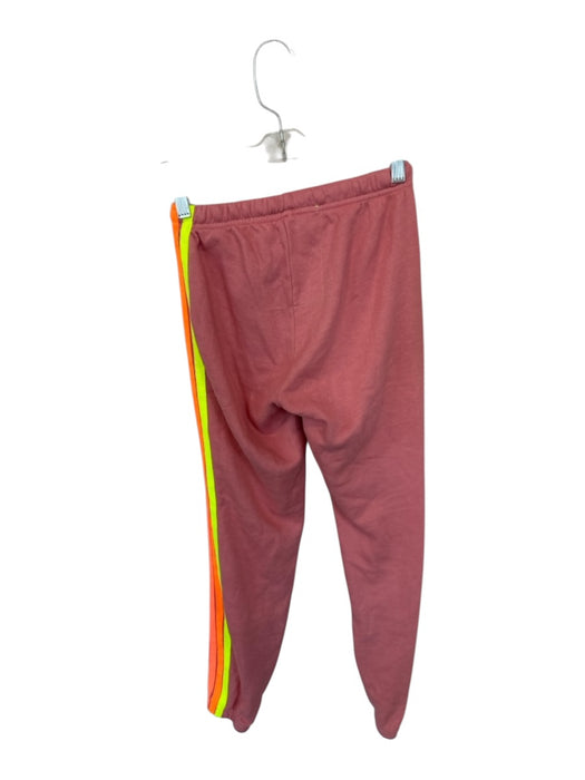 Aviator Nation Size S Pink & Multi Cotton Elastic Waist Side Stripe Jogger Pants Pink & Multi / S