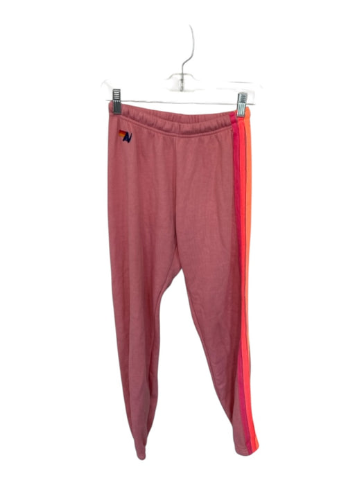 Aviator Nation Size S Pink & Multi Cotton Elastic Waist Side Stripe Jogger Pants Pink & Multi / S