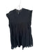 Free People Size S Black Cotton Cap Sleeve Lace Detail Slip Incl Dress Black / S