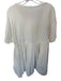 Free People Size XS White Cotton Short Sleeve Pleat Detail Babydoll Dress White / XS