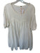 Free People Size XS White Cotton Short Sleeve Pleat Detail Babydoll Dress White / XS