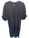 Free-est Size XS Black Cotton Short Cuff Sleeve hi lo Maxi Dress Black / XS