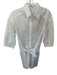 Vince Size S White Cotton Long Balloon Sleeve Button Down Attached Belt Dress White / S