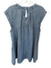 Free People Size XS Light Wash Cotton Cap Sleeve Pleat Detail Keyhole Back Dress Light Wash / XS
