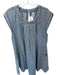Free People Size XS Light Wash Cotton Cap Sleeve Pleat Detail Keyhole Back Dress Light Wash / XS