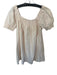Free People Size XS Peach Cotton Off Shoulder Short Sleeve Lines Dress Peach / XS