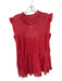 Free People Size S coral Cotton Flutter Sleeves Lace Detail Slip Inc Dress coral / S