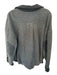 Free People Size S Charcoal & Black Cotton Blend Fuzzy Long Sleeve Jacket Charcoal & Black / S