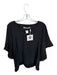 Marie Oliver Size XS Black Batwing Sleeves Fringe V Neck Top Black / XS