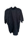 Sundays Size XS Black Cotton Long Balloon Sleeve Ruffle Collar V Neck Dress Black / XS