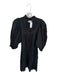 Never a Wallflower Size XS Black Cotton 3/4 Balloon Sleeve Ruffle Collar Dress Black / XS