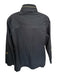 Ciao Milano Black & Gold Nylon Blend Hood Full ZIp Gold Hardware Raincoat Black & Gold / XS