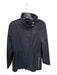 Ciao Milano Black & Gold Nylon Blend Hood Full ZIp Gold Hardware Raincoat Black & Gold / XS