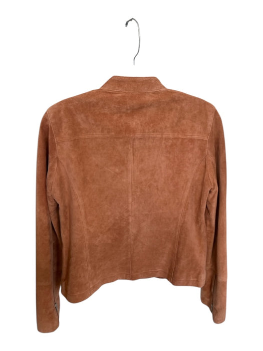 New Frontier Size S Terracotta Suede Long Sleeve Full ZIp silver hardware Jacket Terracotta / S