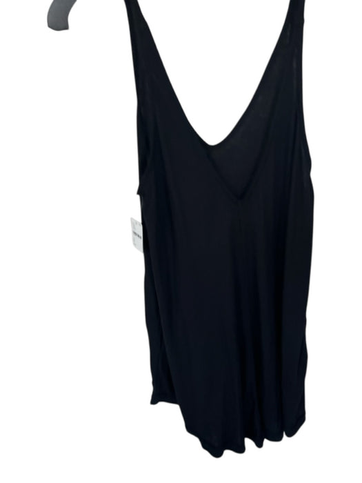 FP Beach Size S Black Polyester Blend Sleeveless Ribbed Dress Black / S