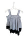 Kendall + Kylie Size XS Black & White Cotton Blend Long Bell Sleeve Striped Top Black & White / XS