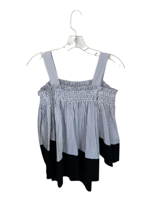 Kendall + Kylie Size XS Black & White Cotton Blend Long Bell Sleeve Striped Top Black & White / XS