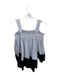 Kendall + Kylie Size XS Black & White Cotton Blend Long Bell Sleeve Striped Top Black & White / XS