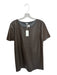 Z Supply Size M Brown Vegan Leather Short Sleeve Boat Neck Shift Dress Brown / M