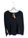 Joie Size XS Black Silk Long Sleeve Half Button Top Black / XS