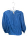 Diane Von Furstenberg Size 8 Cornflower Blue Cotton & Silk Pleat Detail Top Cornflower Blue / 8