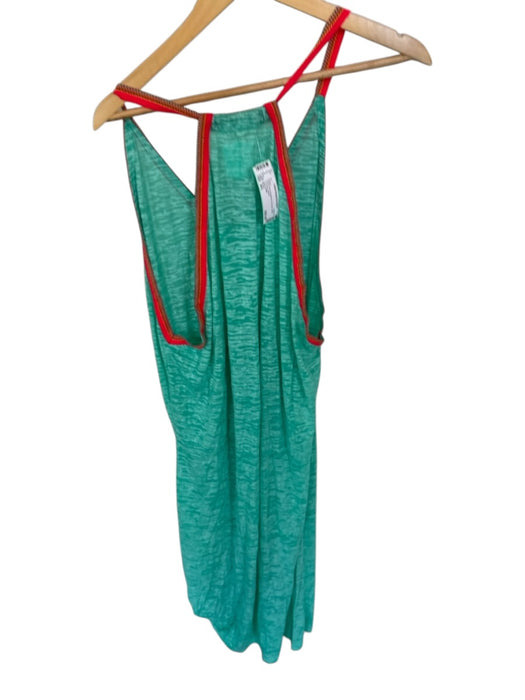 Pitusa Size M/L Teal & Red Racerback Burnout Maxi Dress Teal & Red / M/L