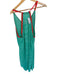 Pitusa Size M/L Teal & Red Racerback Burnout Maxi Dress Teal & Red / M/L
