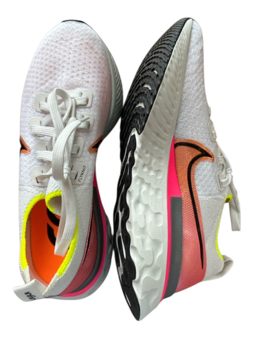 Nike Shoe Size 8 White & Pink Canvas Lace Up Metallic Detail Athletic Sneakers White & Pink / 8