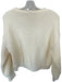 Free People Size XS Cream Cotton Blend Long Sleeve Chunky Knit Cropped Sweater Cream / XS