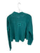 FP Movement Size M Teal Cotton Blend Long Sleeve Snap buttons Cropped Top Teal / M