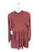Amanda Uprichard Size S Terracotta Polyester Long V Neck Ruffle collar Dress Terracotta / S