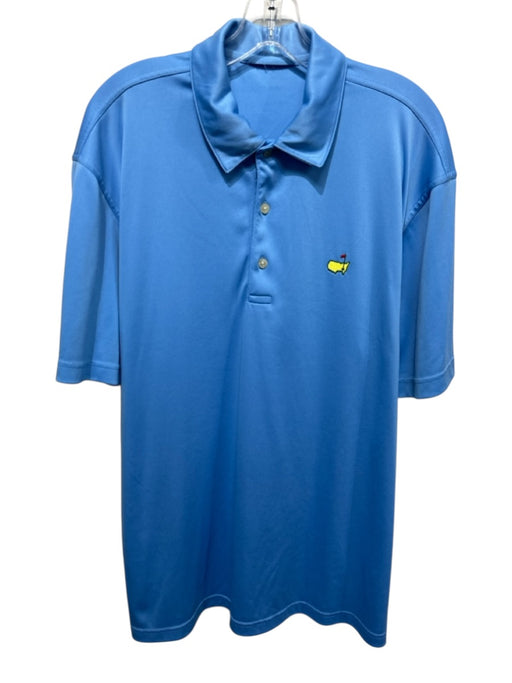 Masters Size Est XL Blue Solid Polo Men's Short Sleeve Blue / Est XL