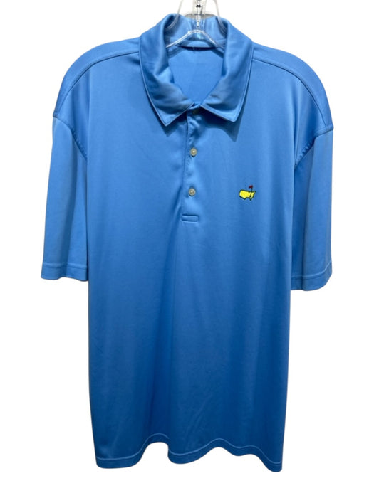 Masters Size Est XL Blue Solid Polo Men's Short Sleeve Blue / Est XL