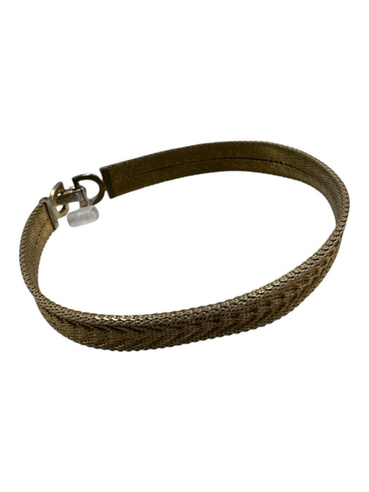 Christian Dior Gold Tone Metal Folding Clasp Costume Bracelet Gold Tone