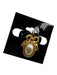 Christian Dior Ivory Pearl & Gold Tone Metal & Faux Pearl Bow Logo Pendant Ivory Pearl & Gold Tone