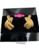 Christian Dior Gold Tone Metal Costume Post Back Brushed Metal Earrings Gold Tone