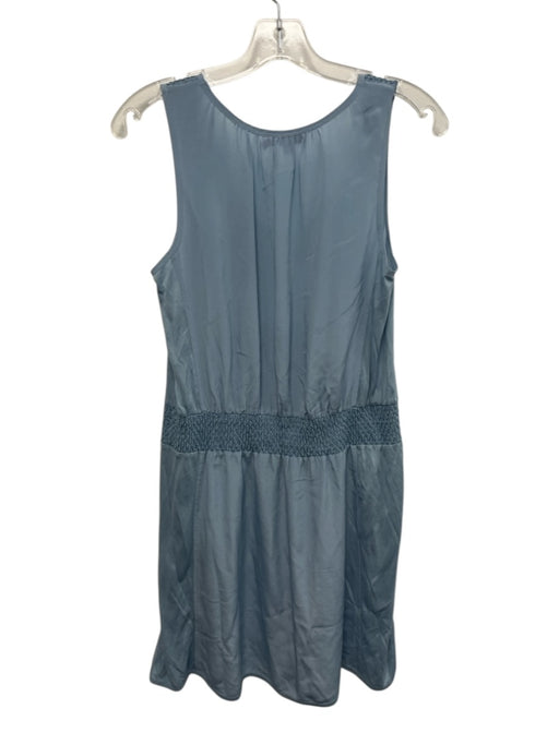 Calypso St. Barth Size S Light Blue Silk Sleeveless Smocked Waist Mini Dress Light Blue / S