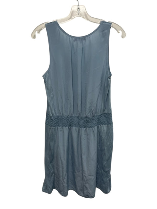 Calypso St. Barth Size S Light Blue Silk Sleeveless Smocked Waist Mini Dress Light Blue / S