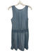 Calypso St. Barth Size S Light Blue Silk Sleeveless Smocked Waist Mini Dress Light Blue / S
