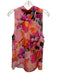 Haute Hippie Size S Pink, Orange, Green Silk Sleeveless Abstract Print Top Pink, Orange, Green / S