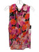 Haute Hippie Size S Pink, Orange, Green Silk Sleeveless Abstract Print Top Pink, Orange, Green / S