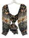 Alice + Olivia Size M Brown, Green, Pink Cotton & Silk Long puff sleeve Top Brown, Green, Pink / M