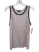 Maje Size 3/L Pink & Gunmetal Linen Sleeveless Beaded Scoop Neck Heathered Top Pink & Gunmetal / 3/L