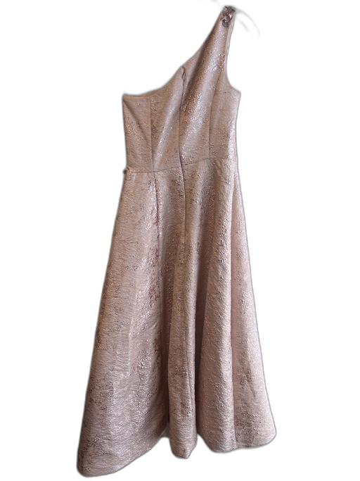 Teri Jon Size 2 Pink No Fabric Tag One Shoulder Sequin Design Back Zip Gown Pink / 2