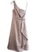 Teri Jon Size 2 Pink No Fabric Tag One Shoulder Sequin Design Back Zip Gown Pink / 2