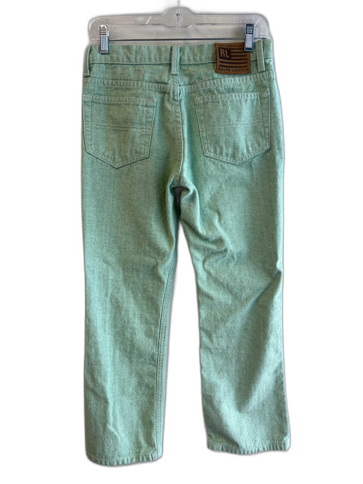 Polo Ralph Lauren Size 4 Green Cotton Mid Rise solid color 5 Pocket Jeans Green / 4